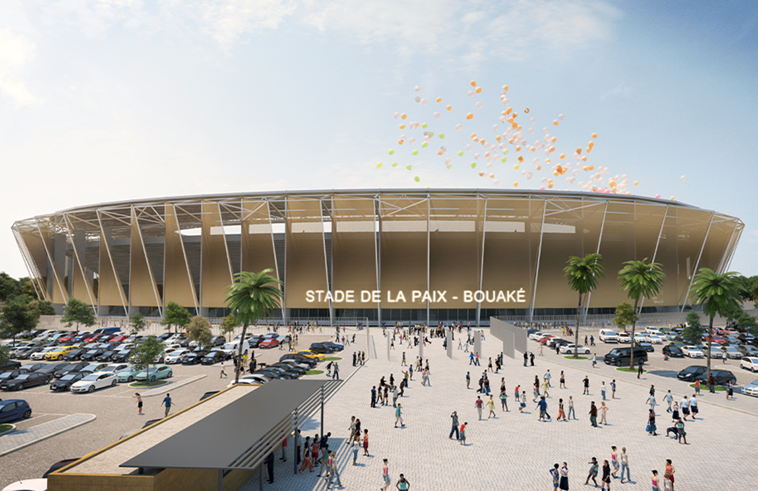 Estadio da Paz en Costa de Marfil