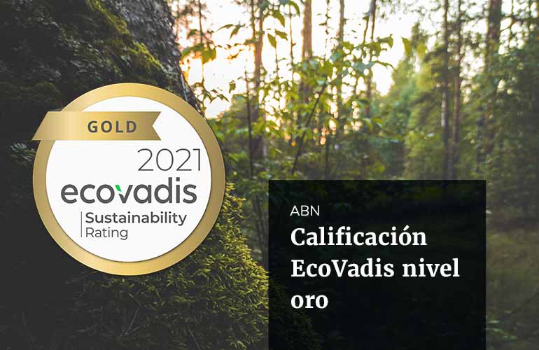 ABN recibe la calificación EcoVadis nivel oro