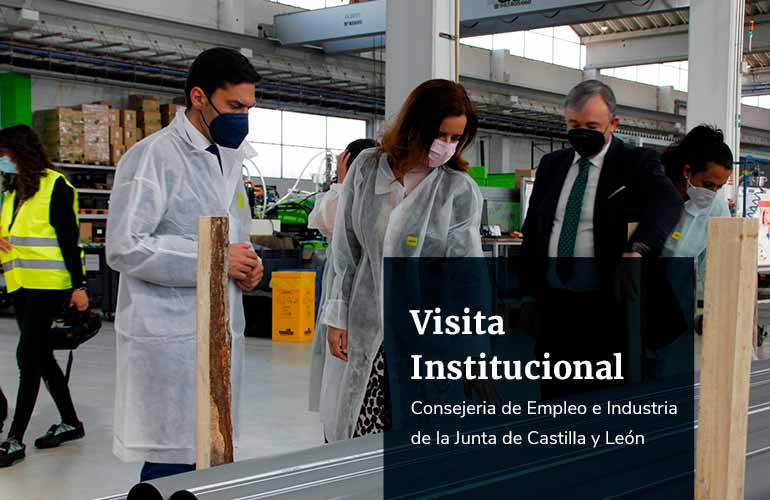 Visita institucional de la consejera de Empleo e Industria de la Junta de Castilla y León a nuestra planta de producción