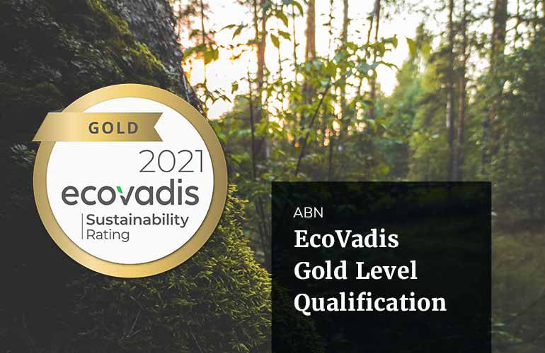 ABN receives EcoVadis gold level rating